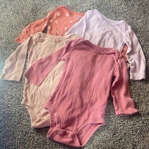 Carter's Pink and Lavender Bodysuit Set